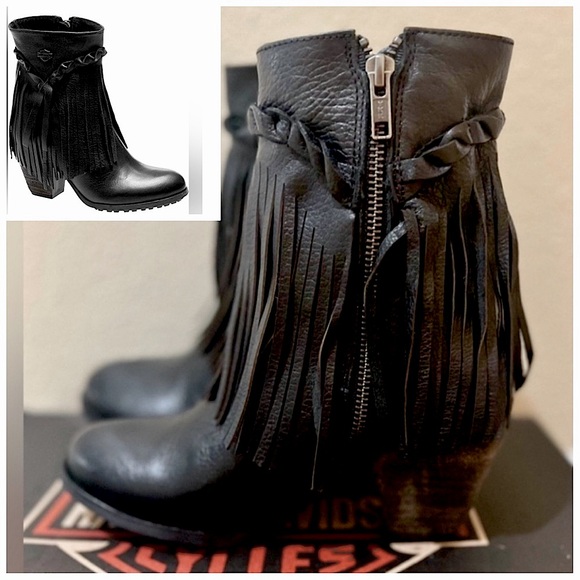 Harley-Davidson Shoes - NIB! BLK HARLEY DAVIDSON RETTA BOOTS!